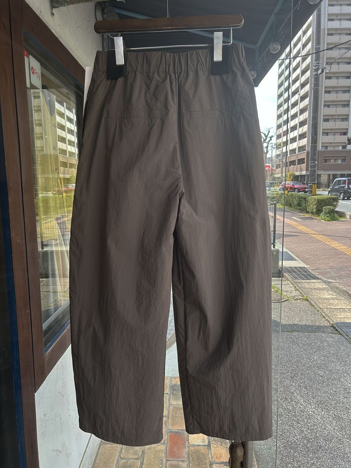 ライトナイロンワイドパンツ ダークグレー