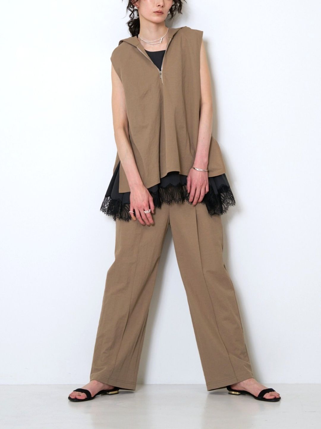 [8863-707GL] カノコフーディジレ ベージュ