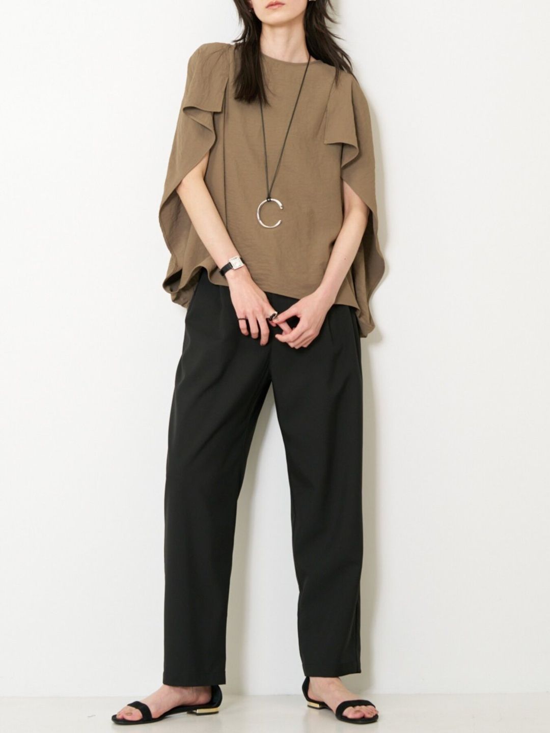 [1563-658BZ] ケープバルーンBL ダークカーキ