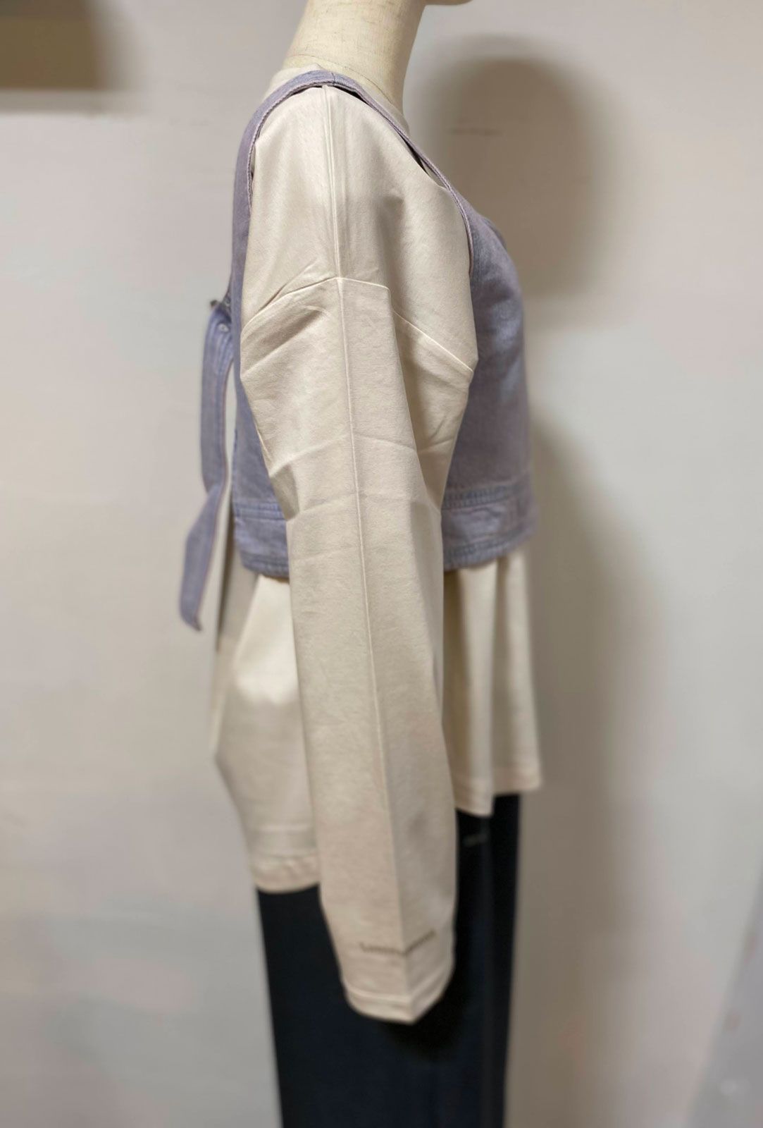 スラブデニム ビスチェ ブリーチ