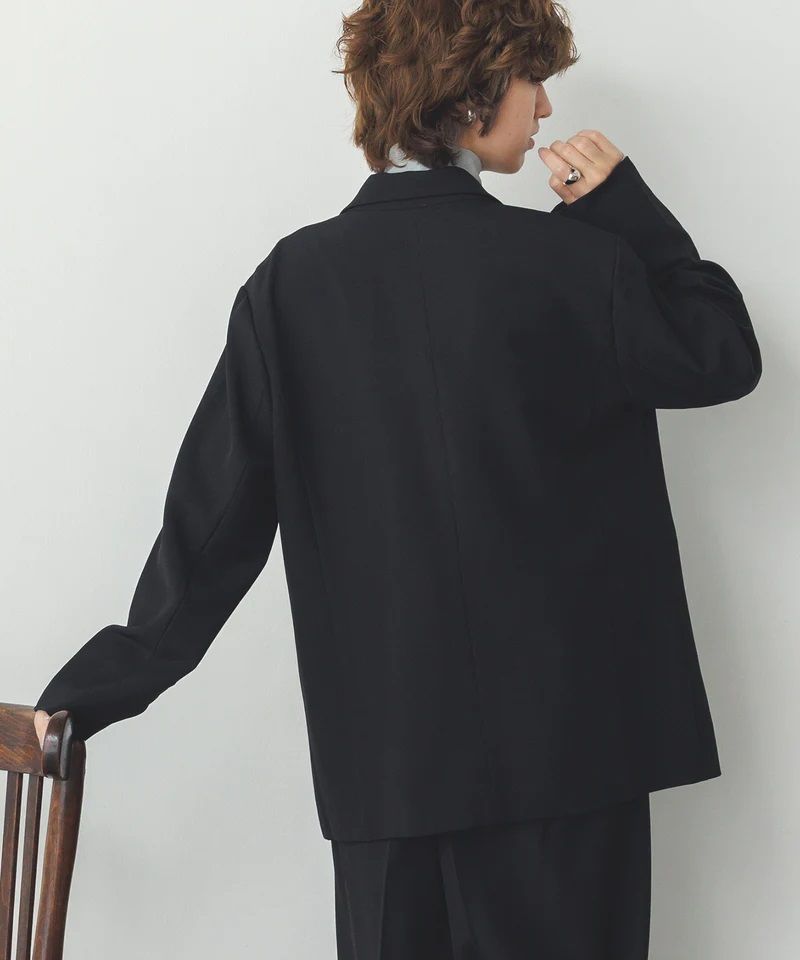 ストレッチポリツイルオーバージャケット ブラック
