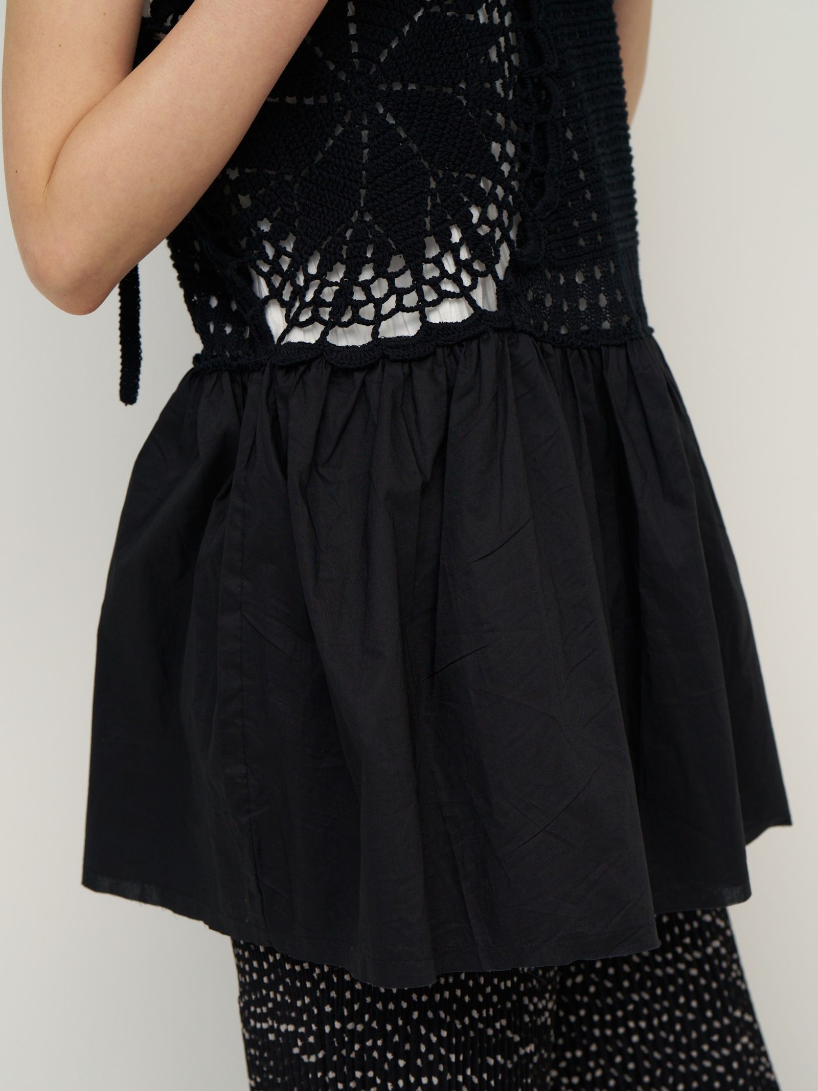 [9562-391DP] モチーフニットキャミソール オフホワイト