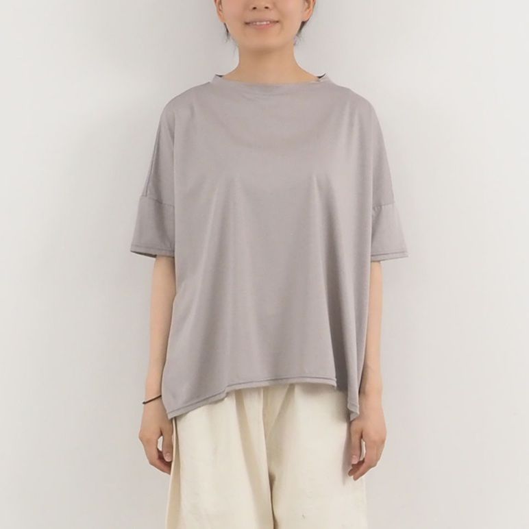 強撚天竺ワイドTシャツ グレー