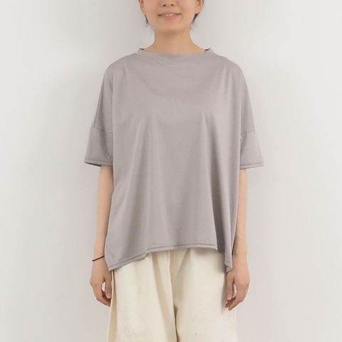 強撚天竺ワイドTシャツ グレー