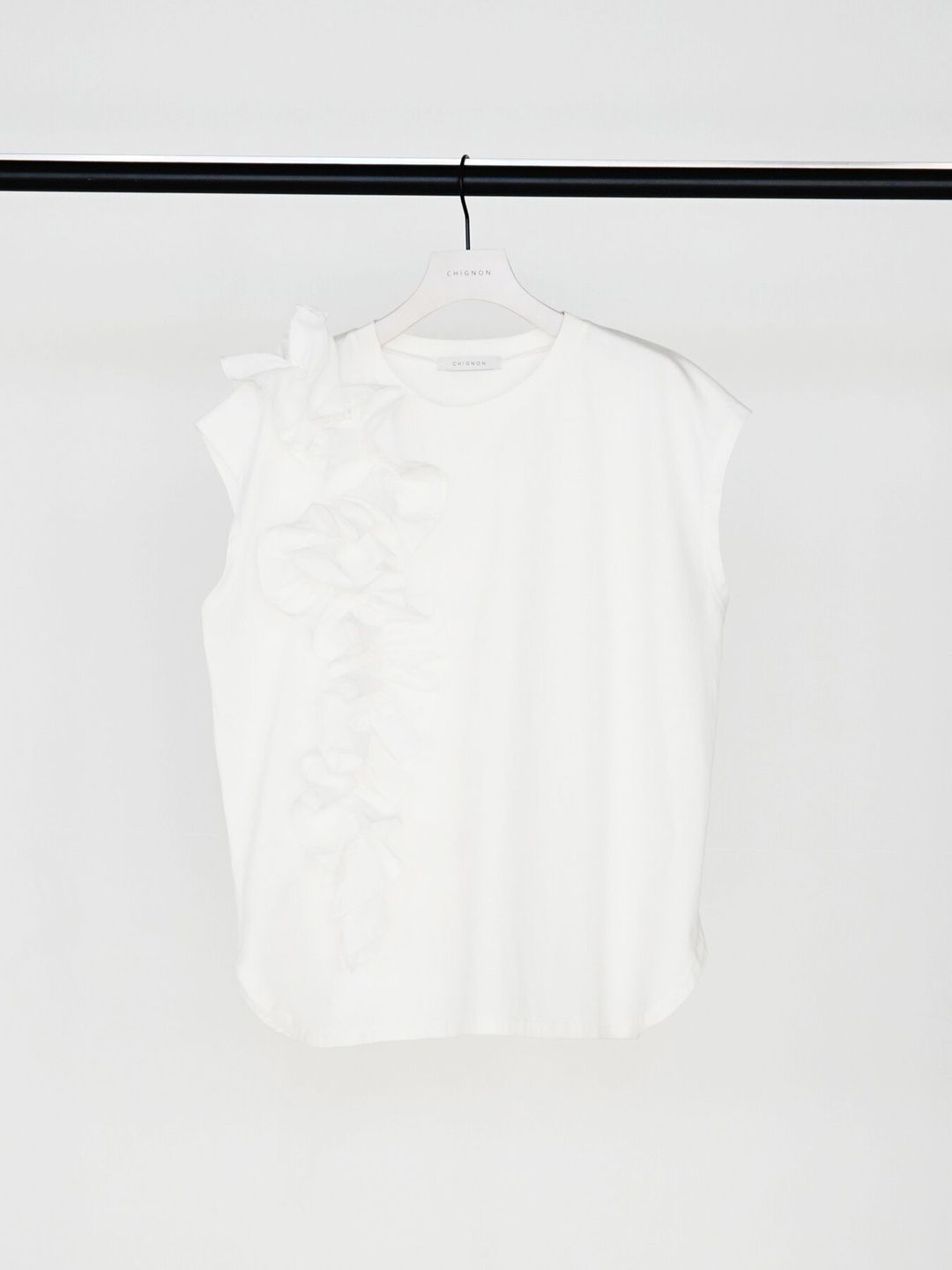 [8563-609KK] ブルームフリルTEE オフホワイト