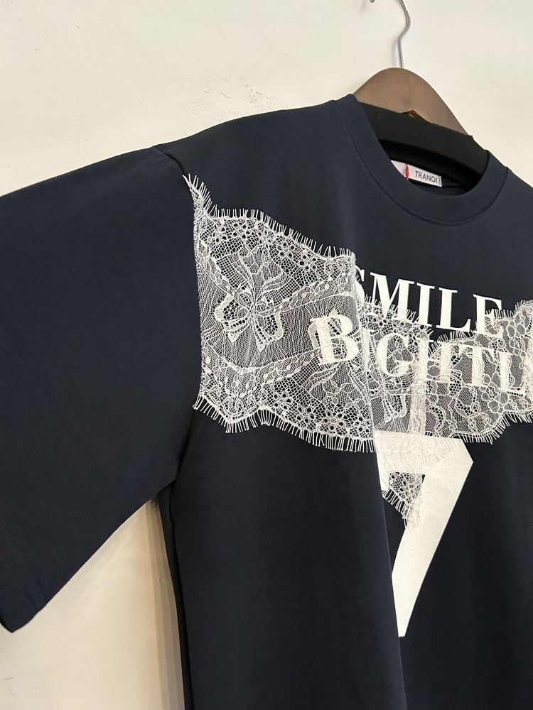 SEVEN LACE TEE ネイビー