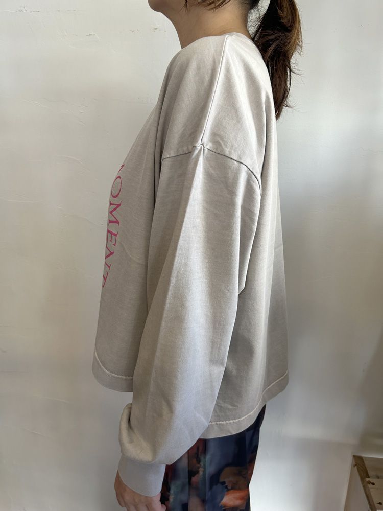 PYGMENT-DYED LOGO LONG T-SHIRT ベージュ