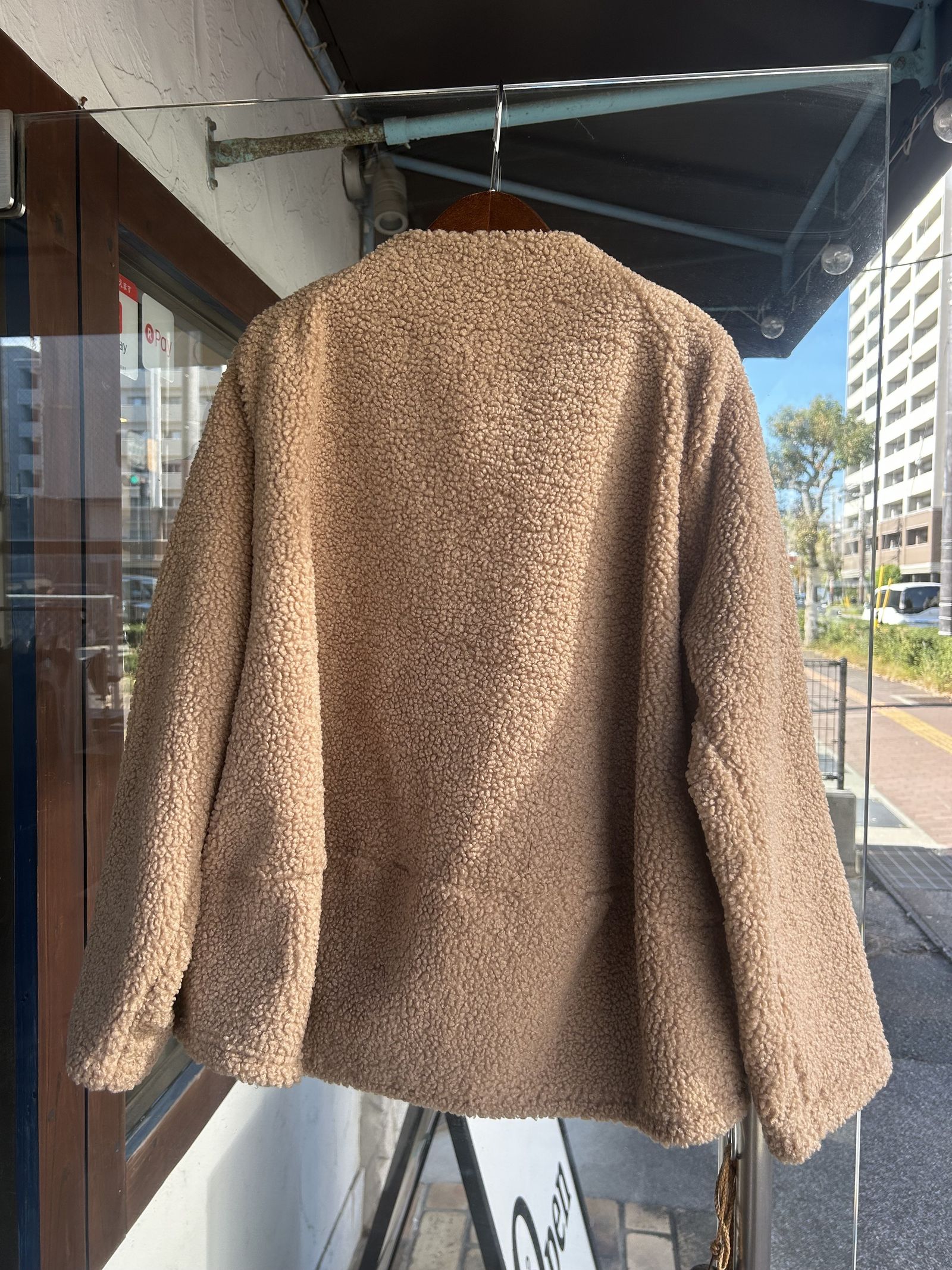 もこもこプードルパイル ラグランジャケット モカ