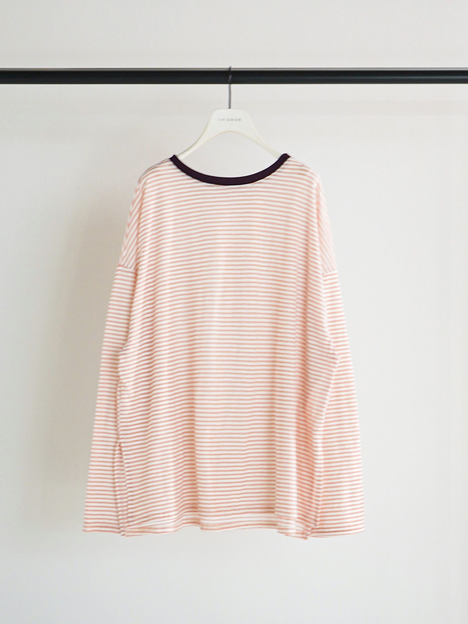 [8461-107KK] シアーボーダーTee ピンク