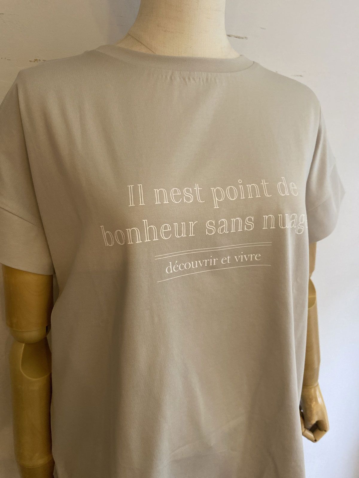 シルケットコンパクトTシャツ ベージュ