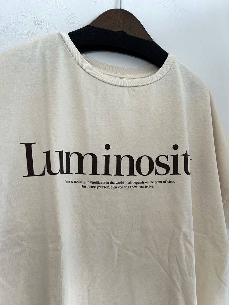 ピグメントロゴTシャツ ライトベージュ
