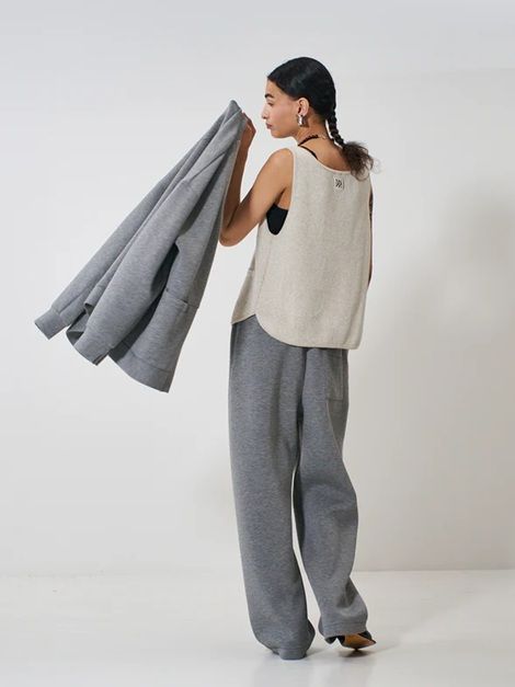 SPONDISH TUCK PT グレー