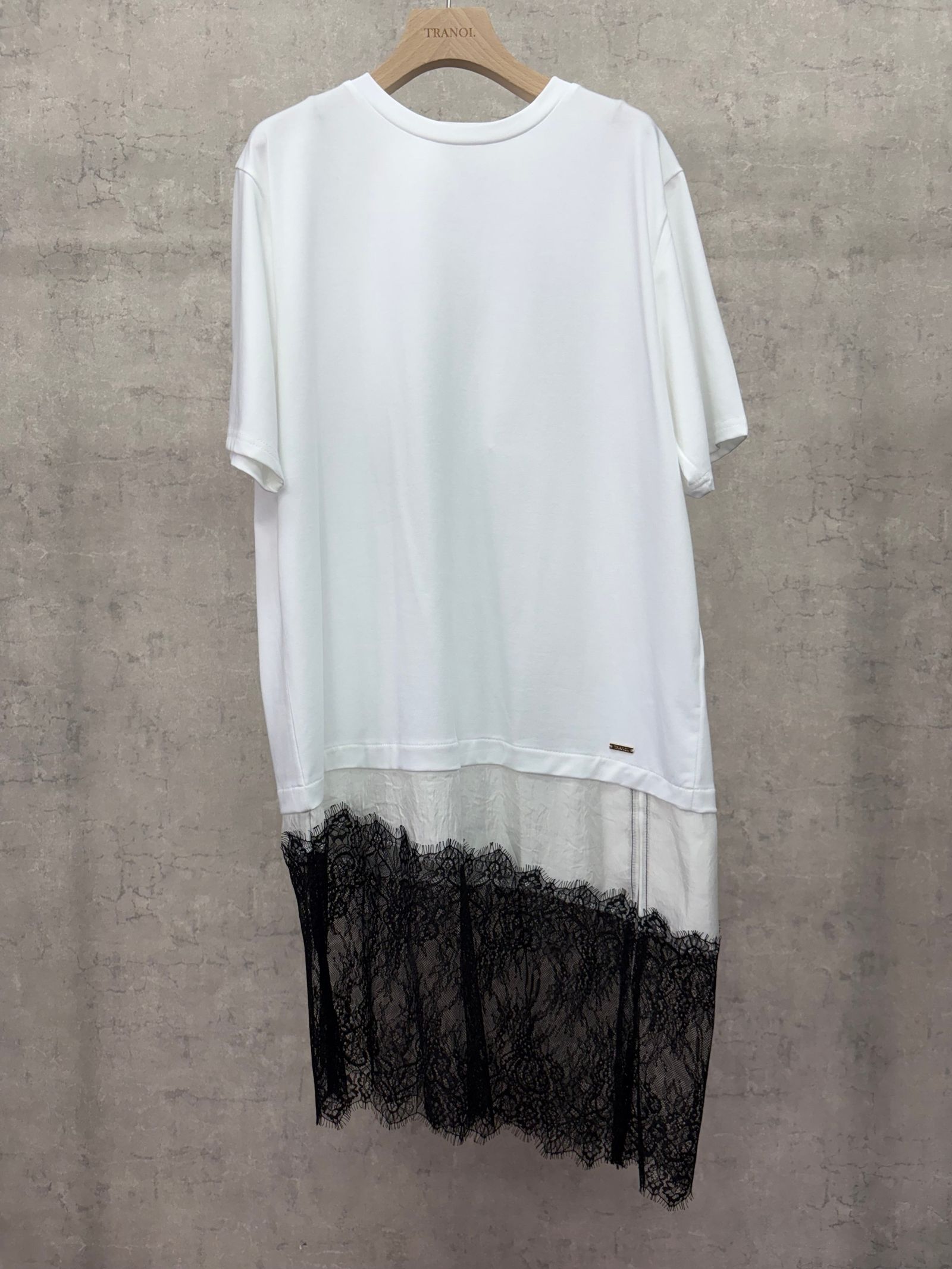 レースレイヤードtee ホワイト