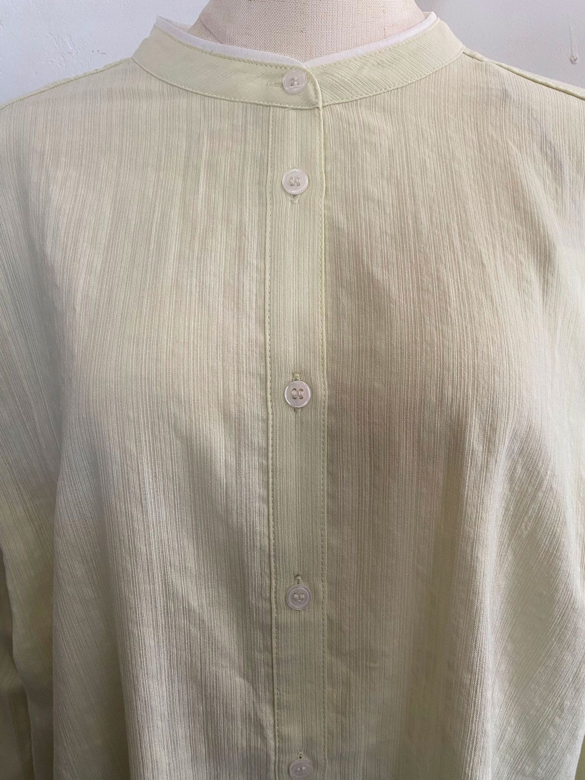 スプリングスラブ レイヤード風シャツ メローイエロー