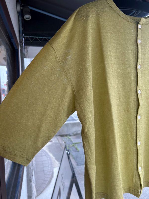 リバイバルリネンワイドカーディガン ライム