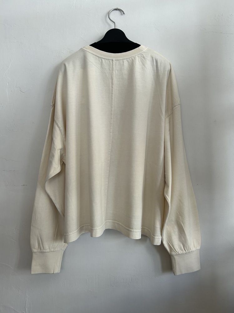 PYGMENT-DYED LOGO LONG T-SHIRT ベージュ