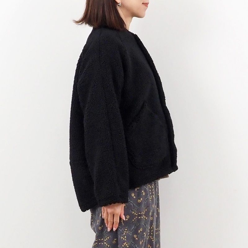 もこもこプードルパイル ラグランジャケット モカ