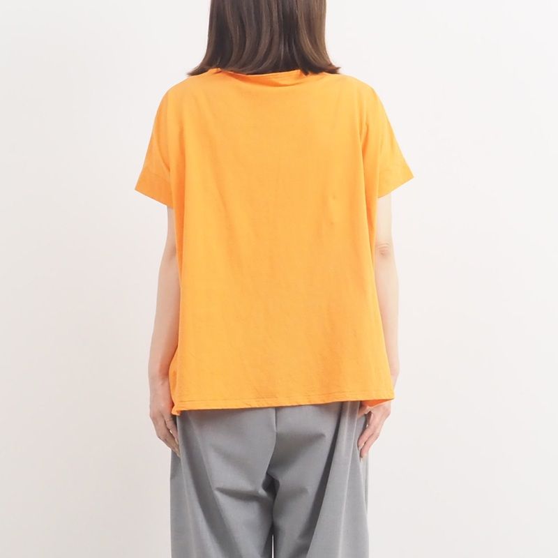 ナチュラルソフト天竺 まねき猫PTコンフィーシャツ オフブラック