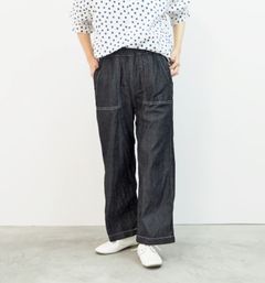 8ozムラデニムベイカーパンツ インディゴ