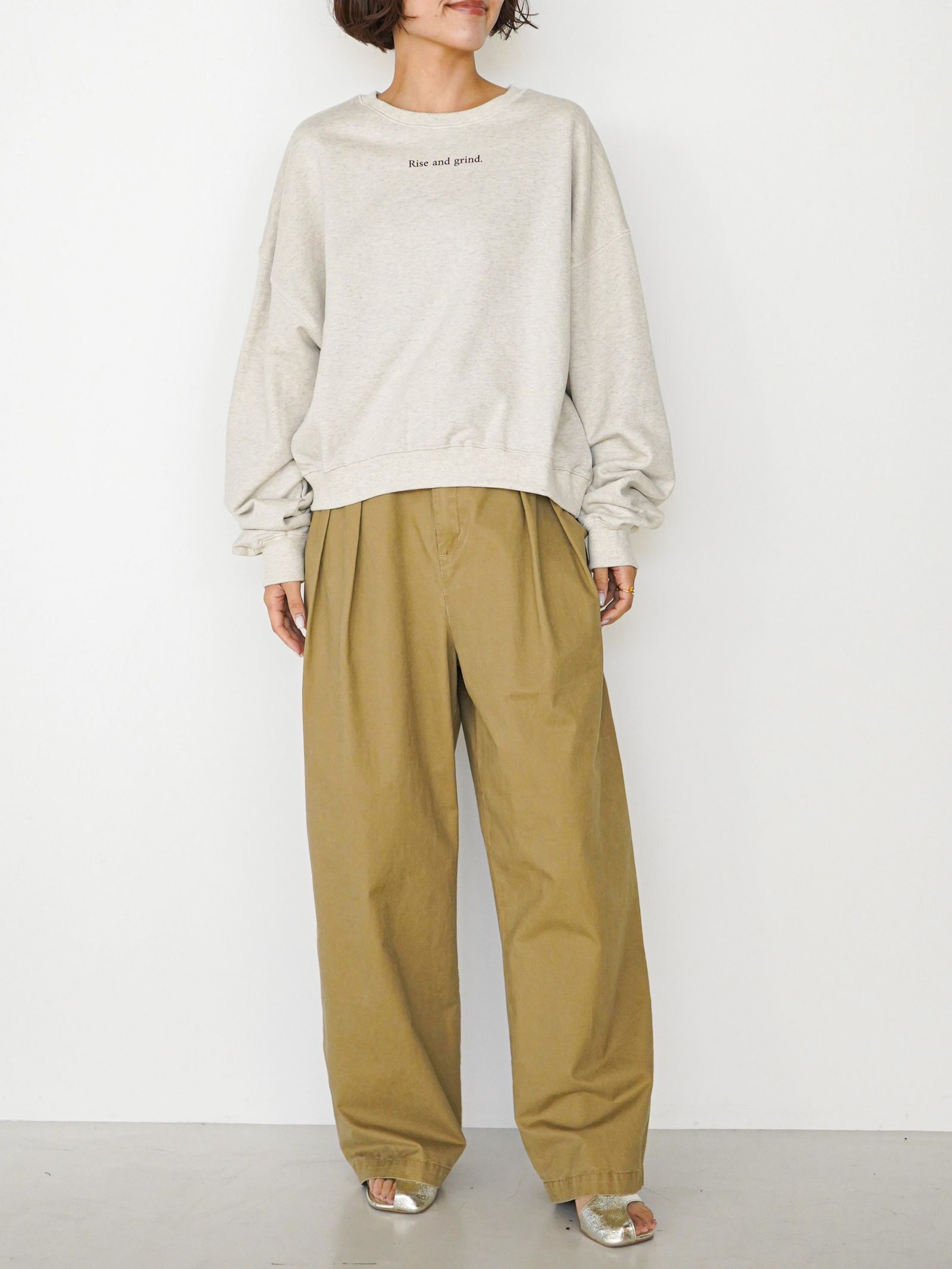 [8454-131KK] RiseミニロゴスウェットPO オートミール