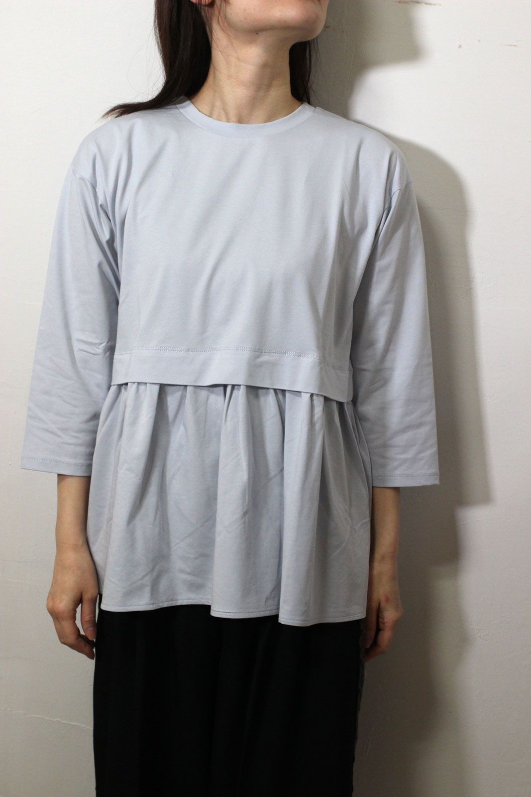 レイヤード風カットソー サックス