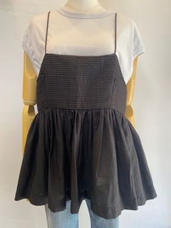 ピンタック キャミビスチェ ブラック