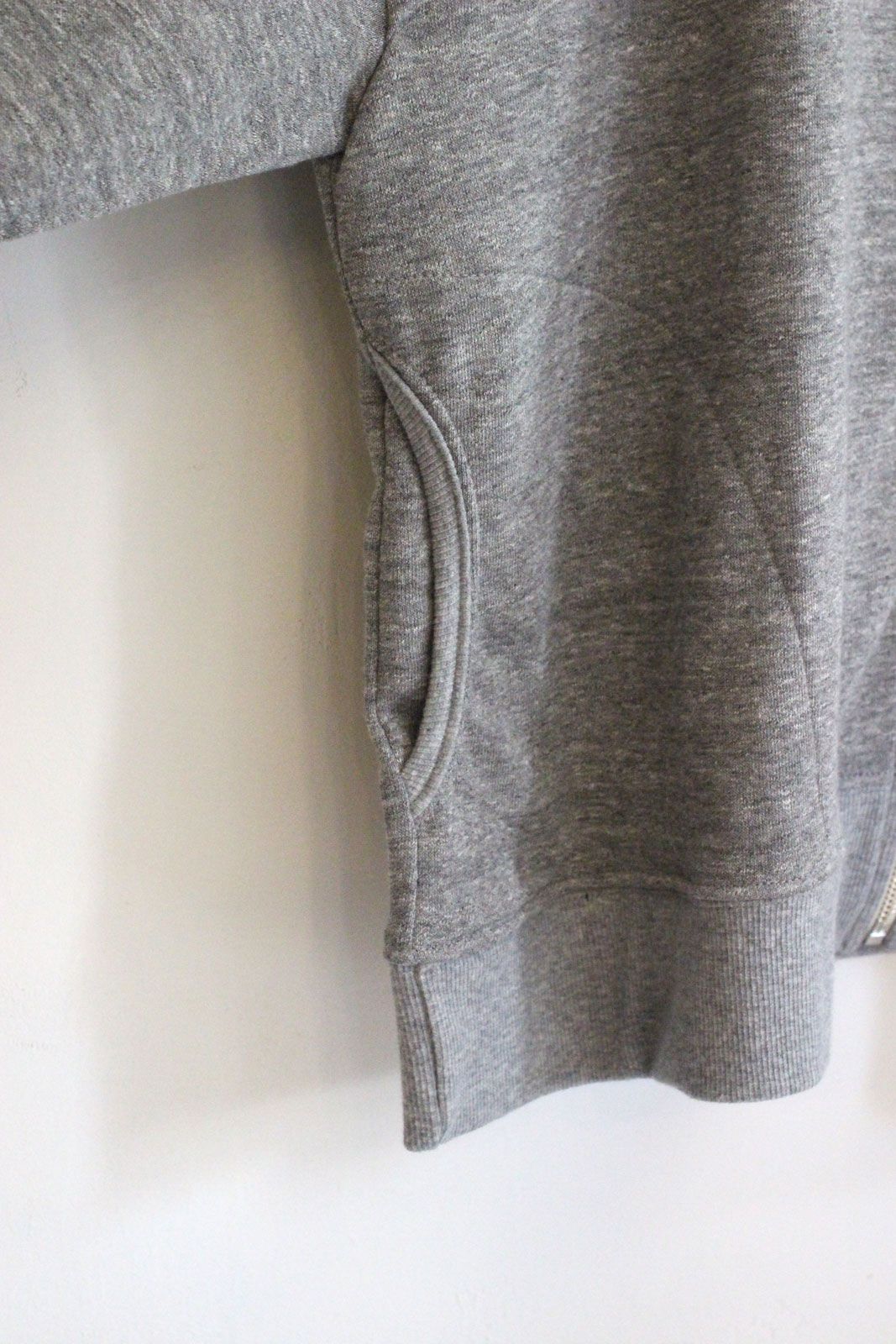 ガーゼフリースジップアップブルゾン グレー