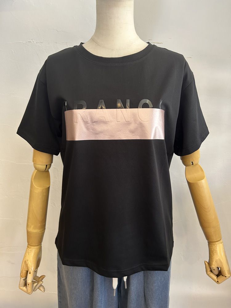 TRANOI.Tee ブラックxピンクゴールド