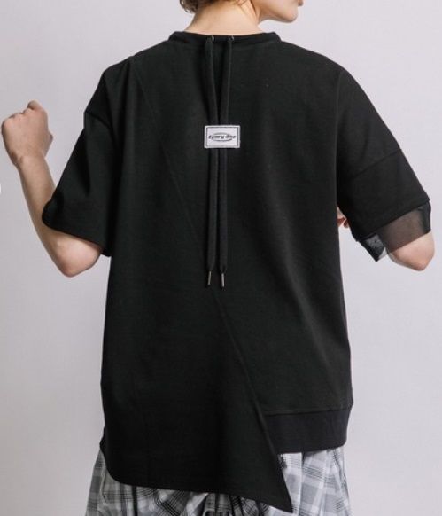 オーシャンフォトプリントTシャツ ブラック