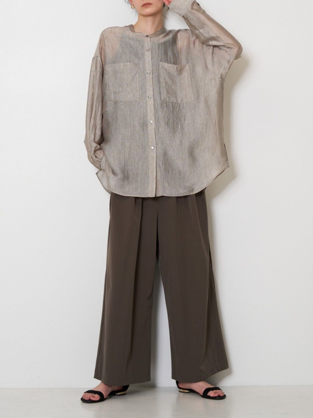 [1563-637YM] シアールミオーバーBL ライトグレー