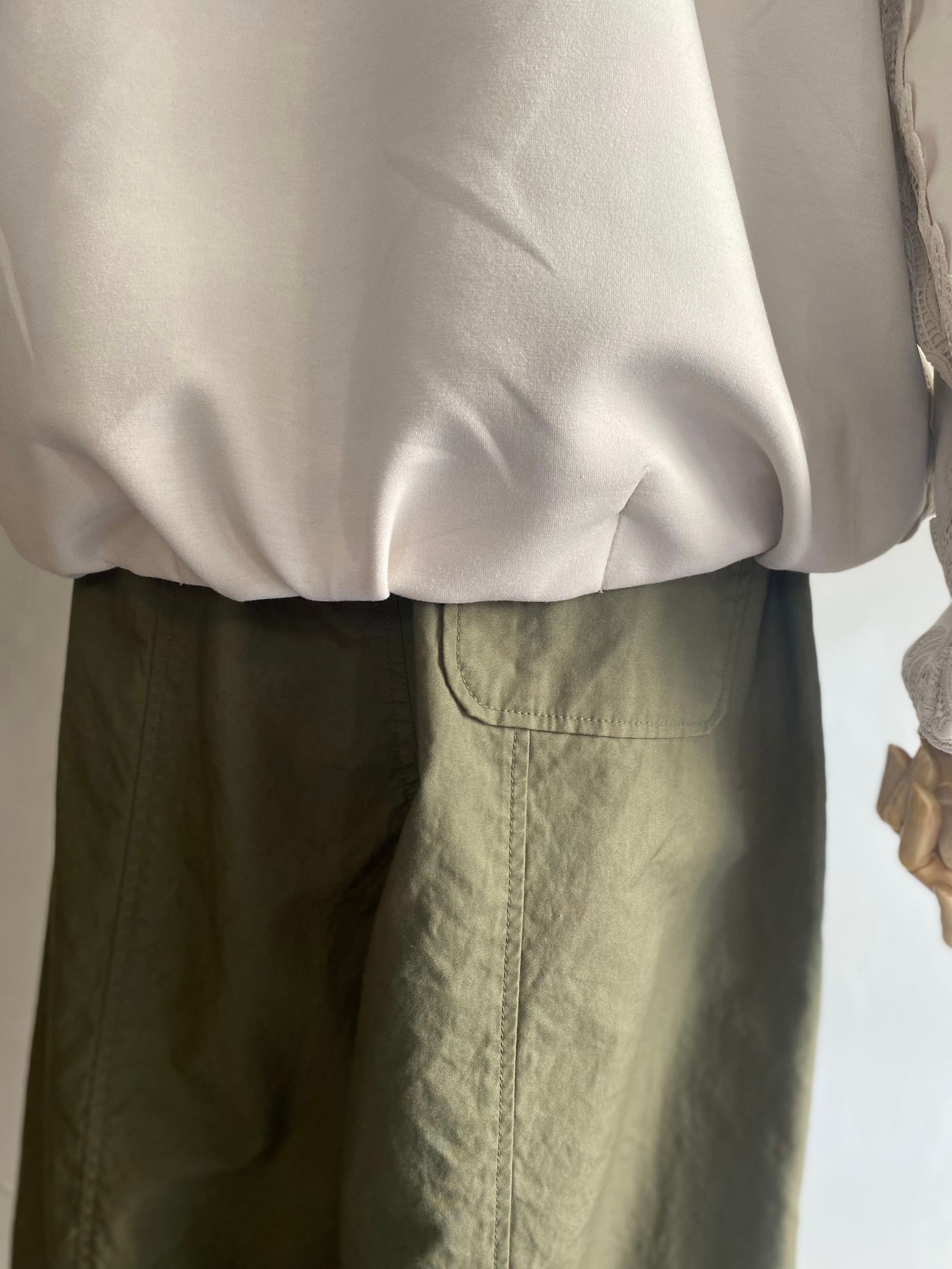 サイドレースドッキングトップス アイボリー