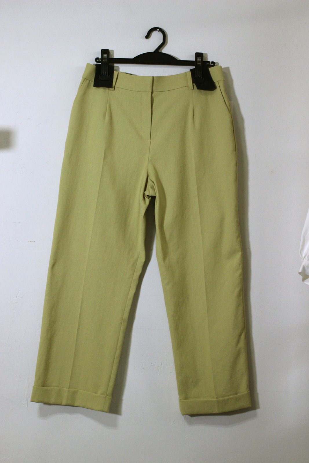 テーパードワイドパンツ レモンイエロー