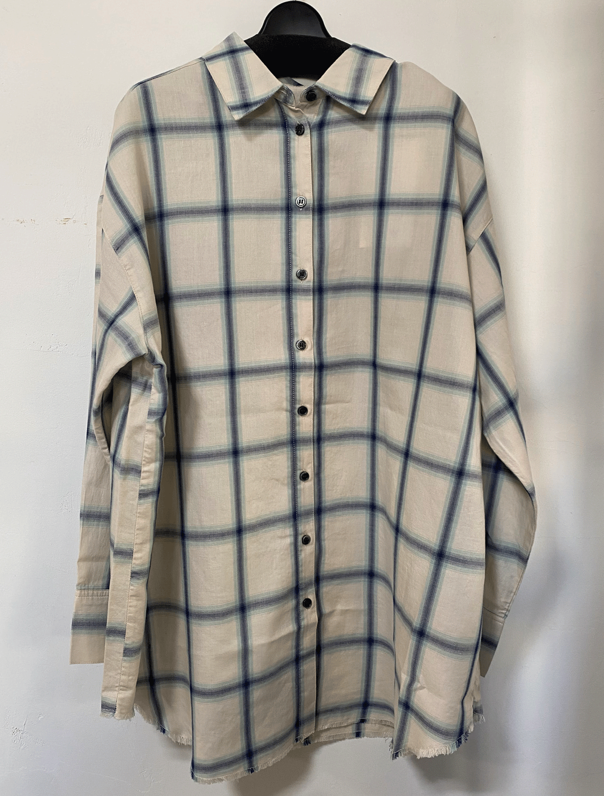 先染め チェックオーバーシャツ オフ