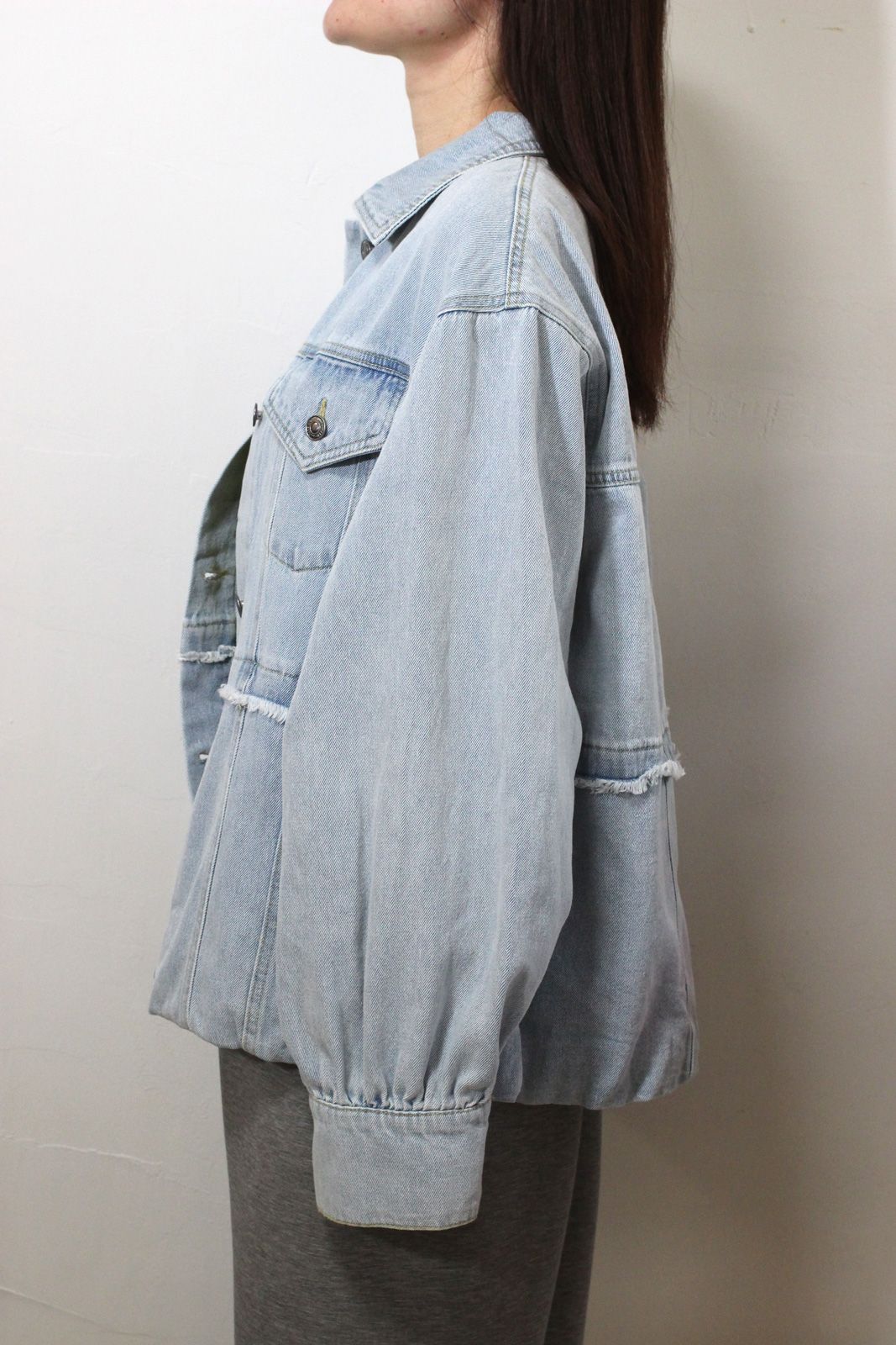 デニム ツイルジャケット ライトインディゴブルー