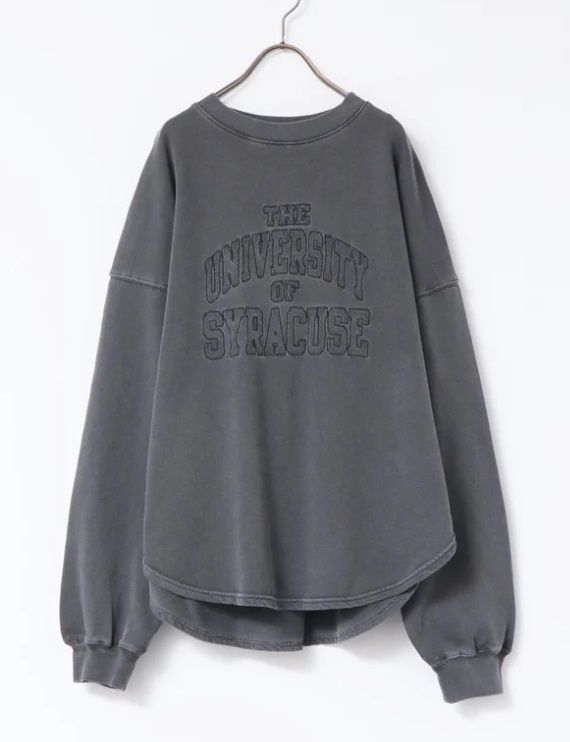 ミニ裏毛刺繍ロゴスウェット グレー
