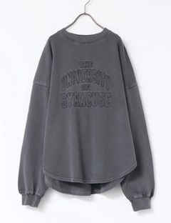 ミニ裏毛刺繍ロゴスウェット グレー