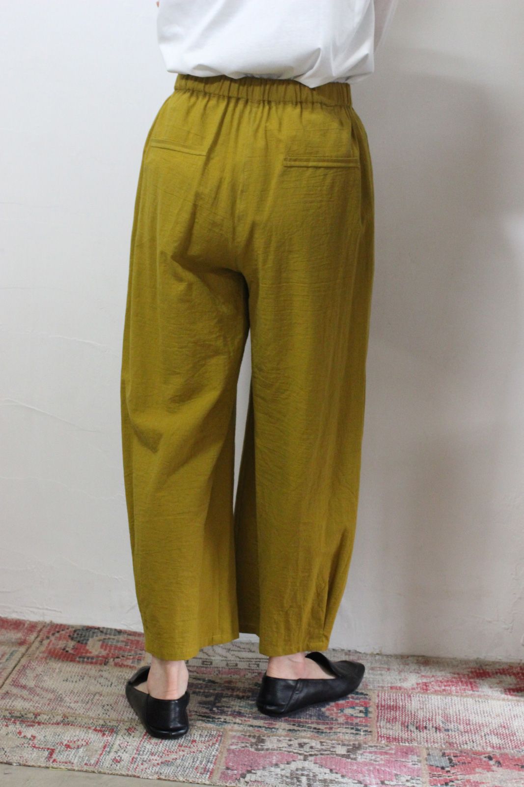 コットンナチュラルエッグパンツ グリーン