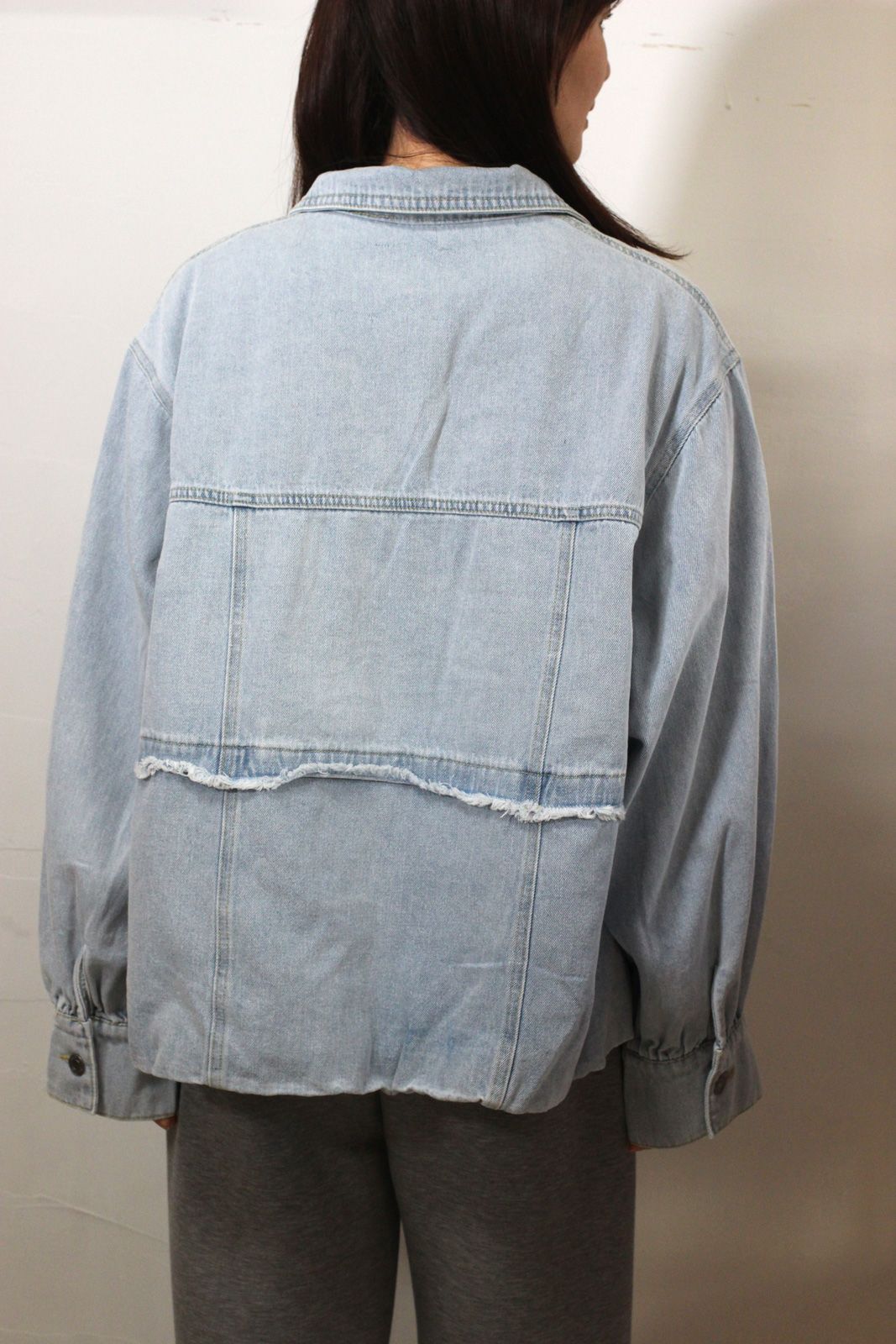 デニム ツイルジャケット ライトインディゴブルー