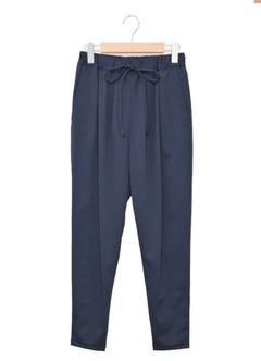 ハイテンションストレッチルーズテーパードパンツ ネイビー