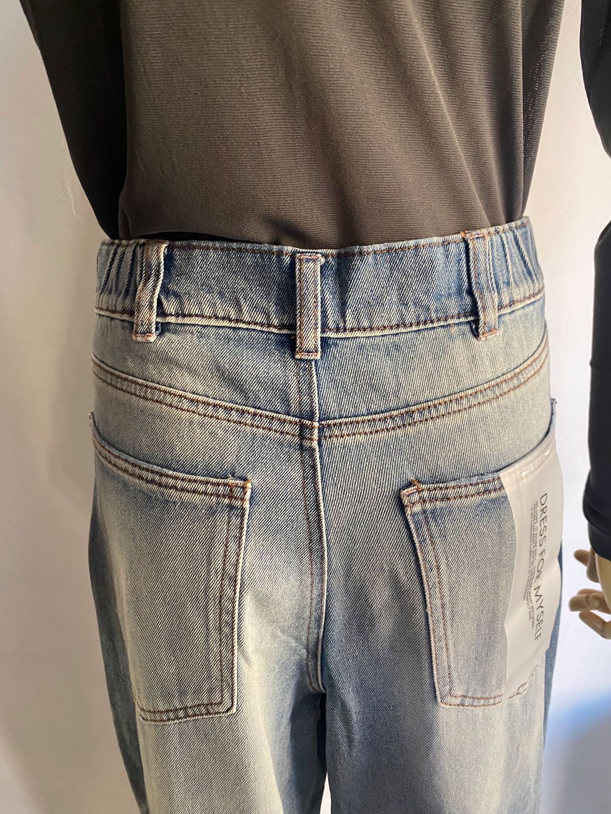 10ozポケットタック デニムパンツ ライトインディゴブルー