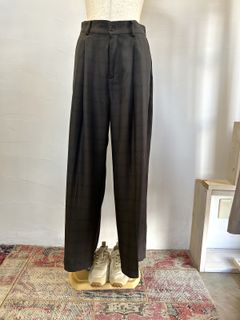 ウールライクストレートパンツ グレー