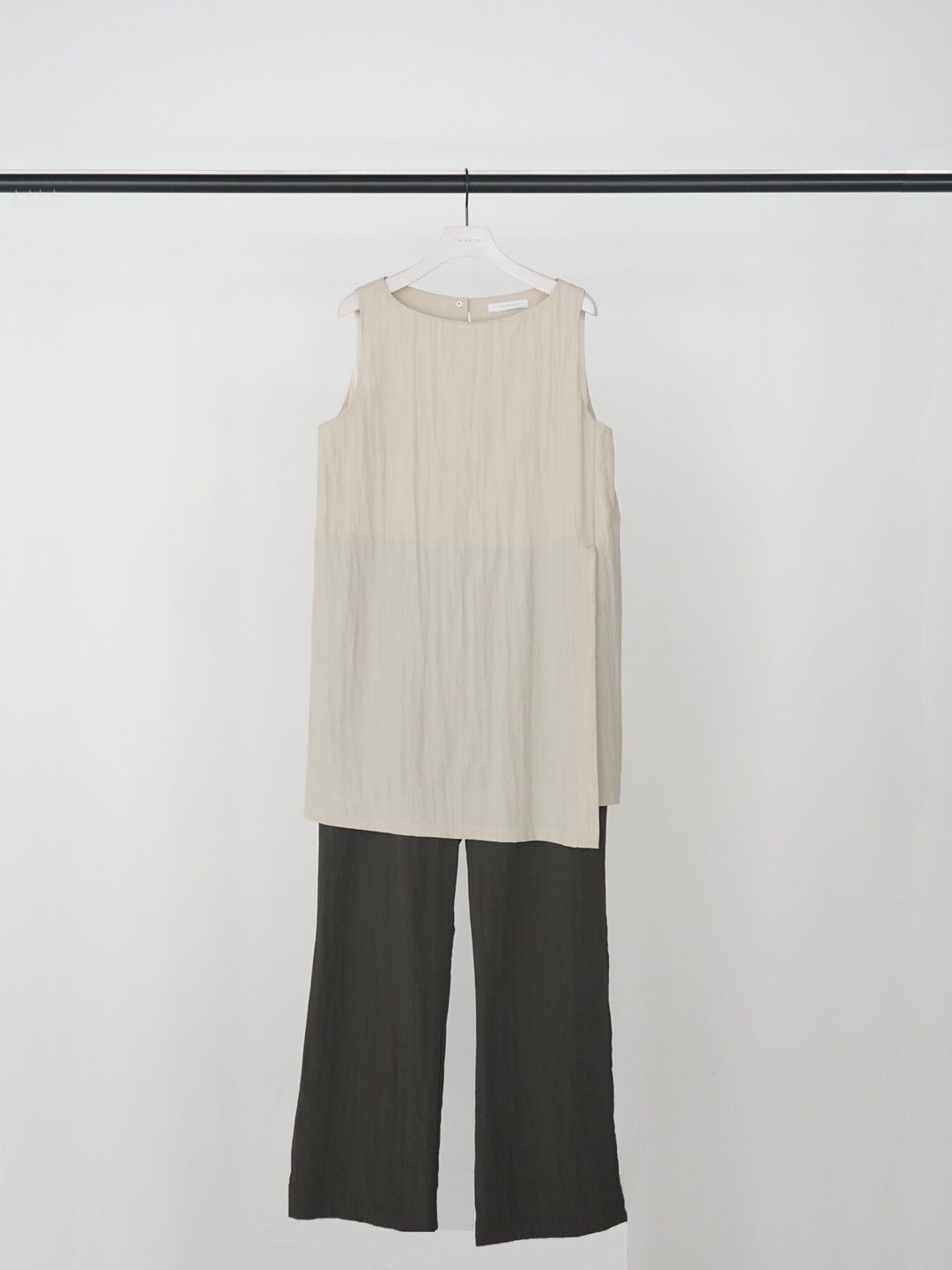 [3863-652BZ] チュニックコンビネゾン ライトベージュ