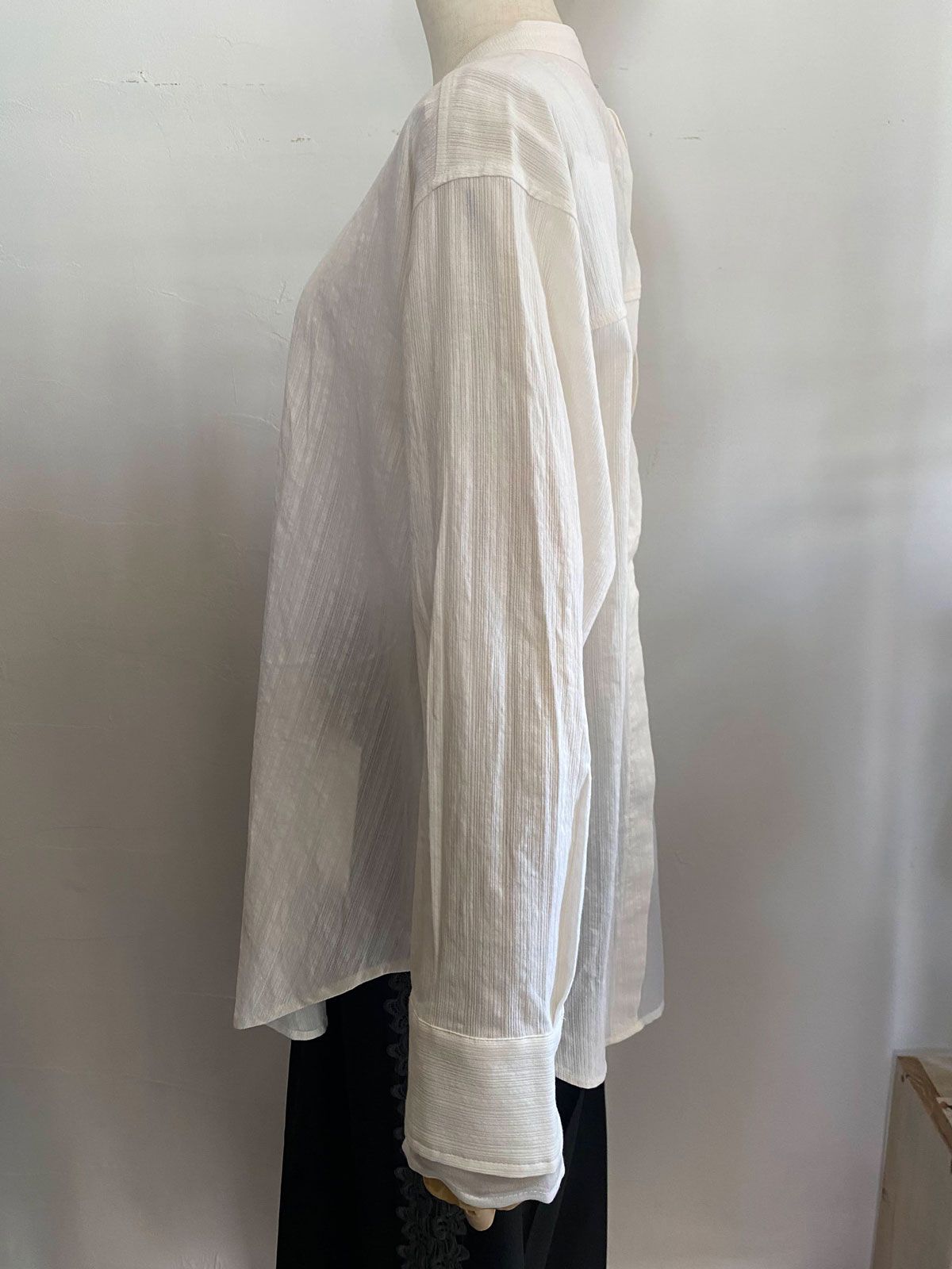 スプリングスラブ レイヤード風シャツ オフホワイト