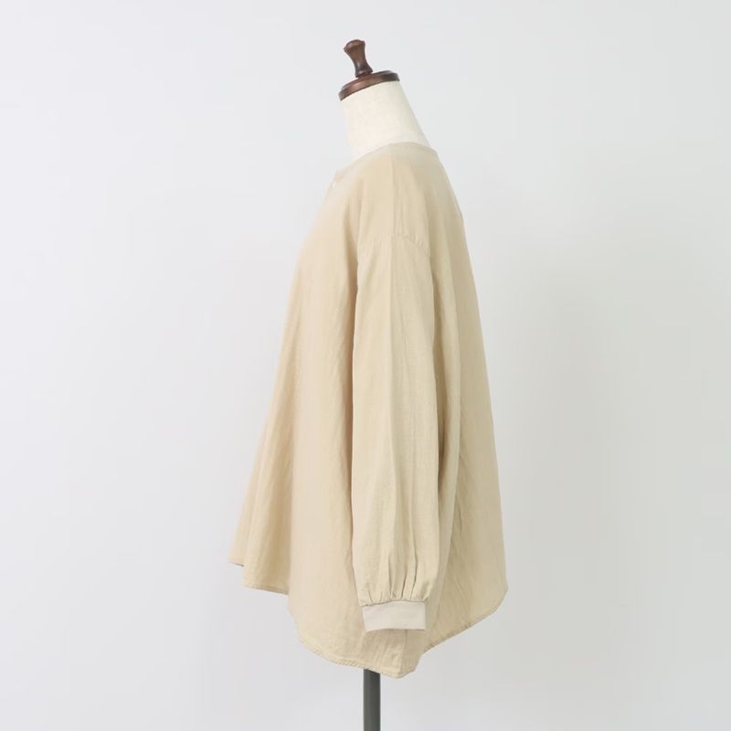 ダブルガーゼワイドフレアブラウス 2WAY ベージュ