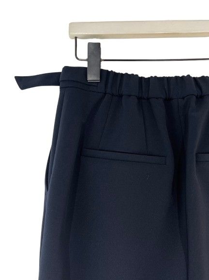 [3856-444MK] ベルト付きテーパードパンツ ネイビー