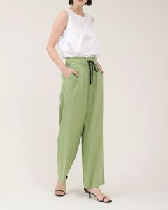 アサレチック定番ワイドパンツ ライトグリーン