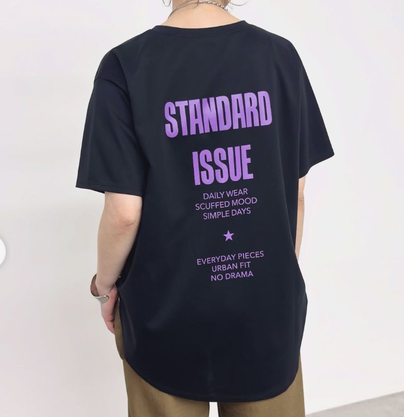 バックプリントロゴT ブラック