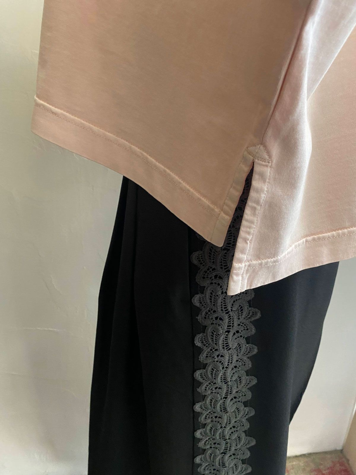 ピグメント製品染め オーバーロゴT ピンク