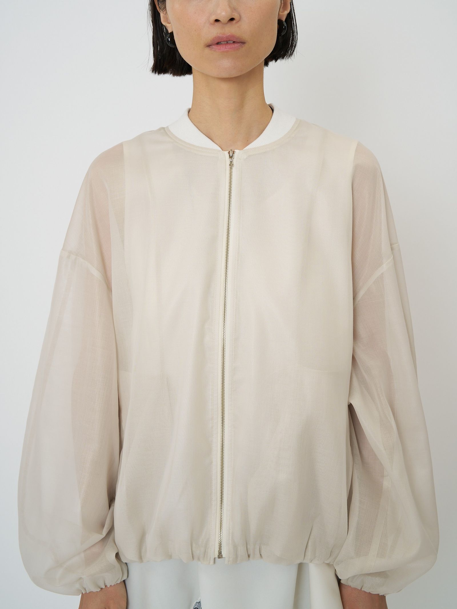 [4861-003KK] シアーチンツブルゾン エクリュ