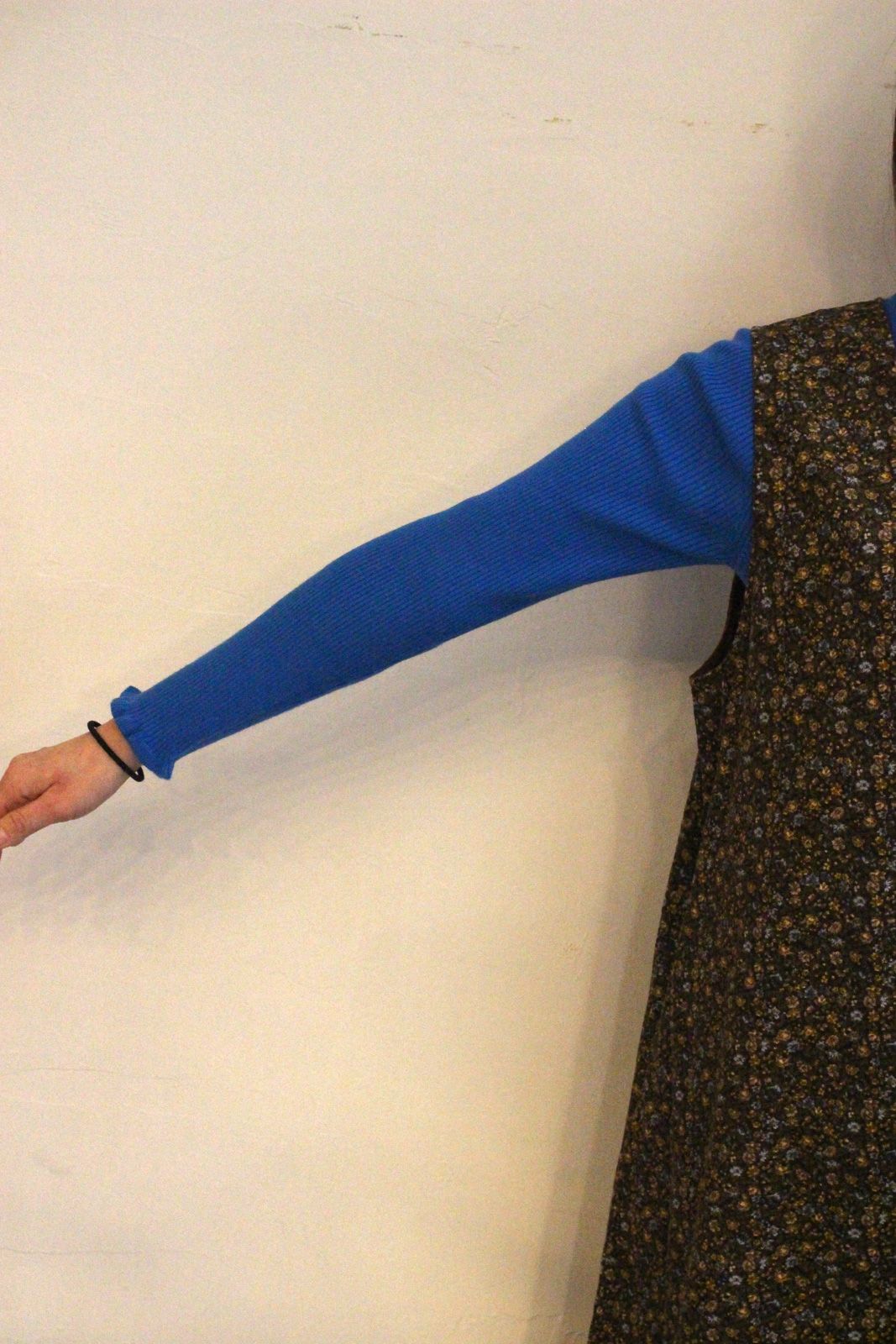 コーデュロイ小花柄ジャンパー7スカート ブラウン